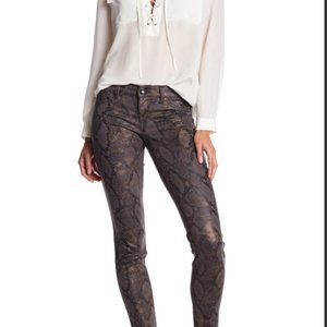 Level 99 Janice Ultra Skinny Snakeskin Jeans
